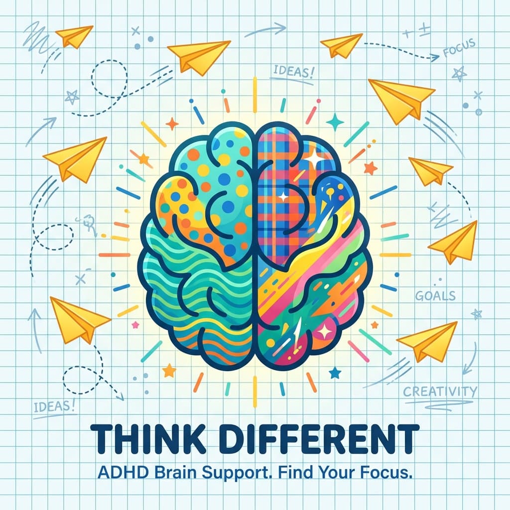 Colorful stylized brain
